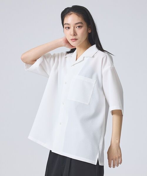 ABAHOUSE / アバハウス シャツ・ブラウス | 【FORTUNA /フォルトゥナ】ECOTECSeerSuckerOpenCol | 詳細3