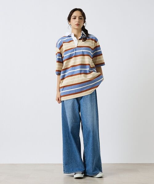 ABAHOUSE / アバハウス ポロシャツ | 【BARBARIAN / バーバリアン】Rugby Collar Short / | 詳細5