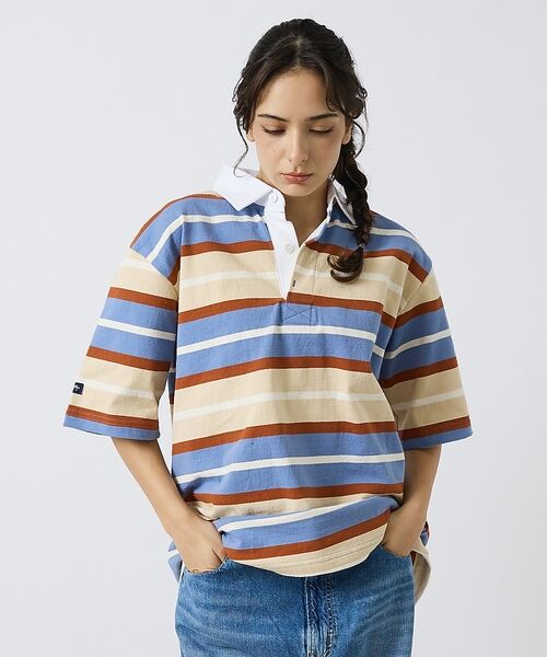 ABAHOUSE / アバハウス ポロシャツ | 【BARBARIAN / バーバリアン】Rugby Collar Short / | 詳細7