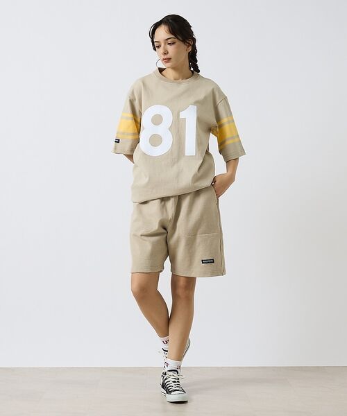 ABAHOUSE / アバハウス Tシャツ | 【BARBARIAN / バーバリアン】Crewneck Short ナンバリン | 詳細2