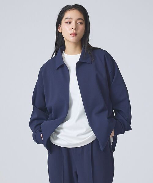 ABAHOUSE / アバハウス テーラードジャケット | 【FORTUNA/フォルトゥナ】NobuttonLightJK/ノーボタンライト（ネイビー）