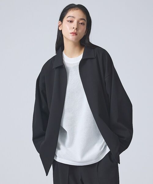 ABAHOUSE / アバハウス テーラードジャケット | 【FORTUNA/フォルトゥナ】NobuttonLightJK/ノーボタンライト（ブラック）