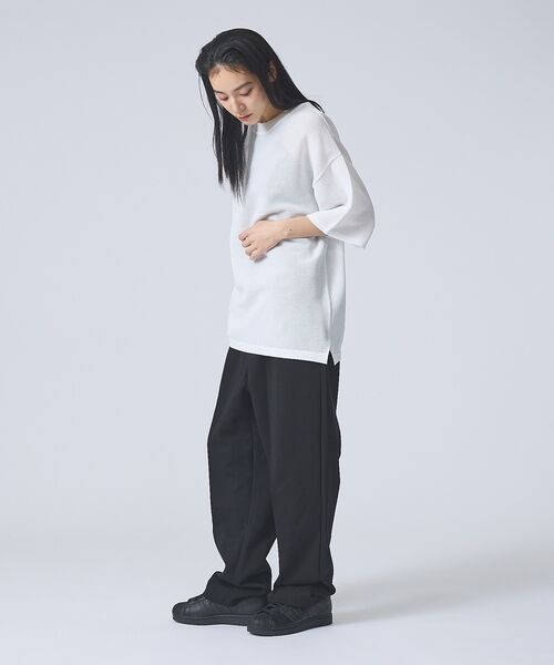 ABAHOUSE / アバハウス ニット・セーター | 【FORTUNA /フォルトゥナ】ECOTEC KnitメッシュT/エコテックニ | 詳細3