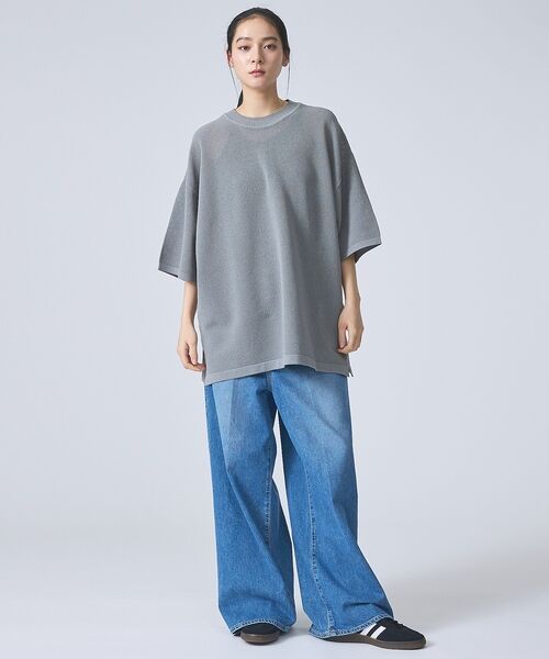 ABAHOUSE / アバハウス ニット・セーター | 【FORTUNA /フォルトゥナ】ECOTEC KnitメッシュT/エコテックニ | 詳細8