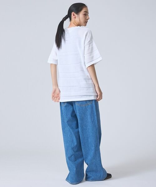 ABAHOUSE / アバハウス ニット・セーター | 【FORTUNA/フォルトゥナ】EcotecDryKnitボーダーT/エコテック | 詳細4