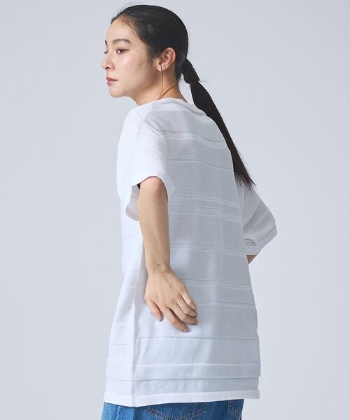 ABAHOUSE / アバハウス ニット・セーター | 【FORTUNA/フォルトゥナ】EcotecDryKnitボーダーT/エコテック | 詳細5