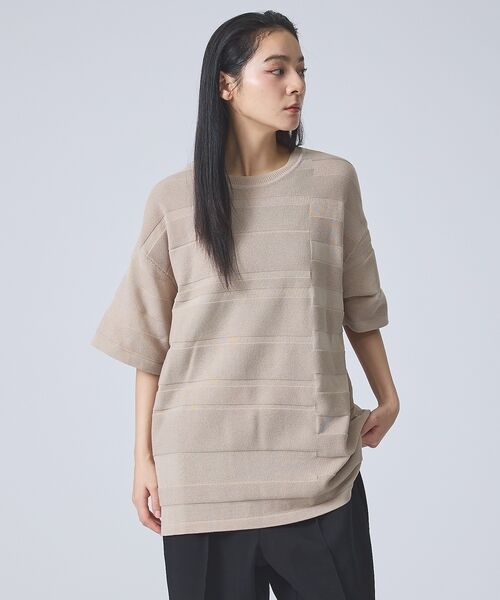 ABAHOUSE / アバハウス ニット・セーター | 【FORTUNA/フォルトゥナ】EcotecDryKnitボーダーT/エコテック | 詳細11