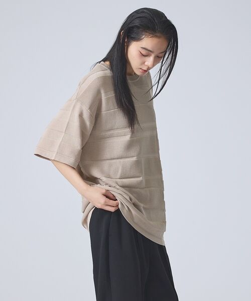 ABAHOUSE / アバハウス ニット・セーター | 【FORTUNA/フォルトゥナ】EcotecDryKnitボーダーT/エコテック | 詳細12