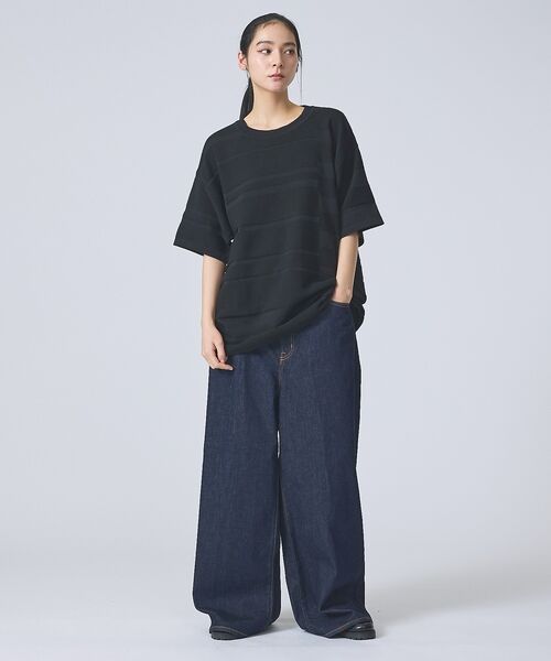 ABAHOUSE / アバハウス ニット・セーター | 【FORTUNA/フォルトゥナ】EcotecDryKnitボーダーT/エコテック | 詳細14