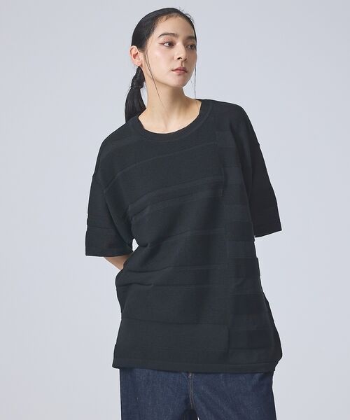 ABAHOUSE / アバハウス ニット・セーター | 【FORTUNA/フォルトゥナ】EcotecDryKnitボーダーT/エコテック | 詳細16