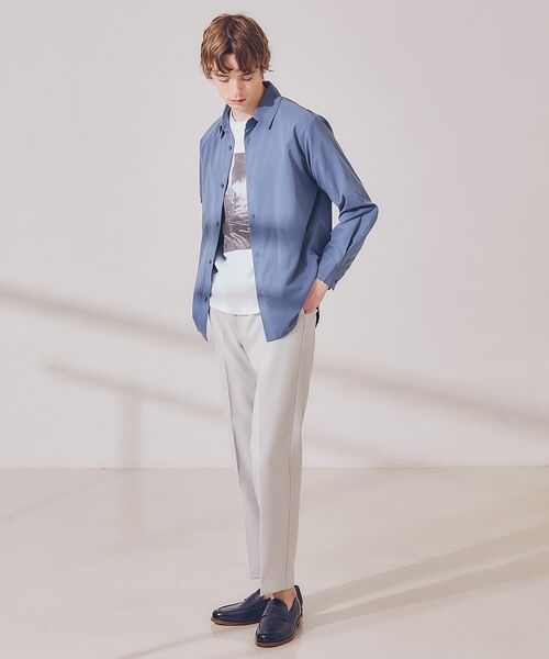 ABAHOUSE / アバハウス シャツ・ブラウス | 【リラックスフィット】ピーチサテン レギュラーカラーシャツ | 詳細15