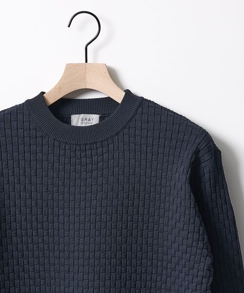 ABAHOUSE / アバハウス ニット・セーター | 【ハイストレッチ】ブロックチェック ジャガード クルーネックニット【予約】 | 詳細8