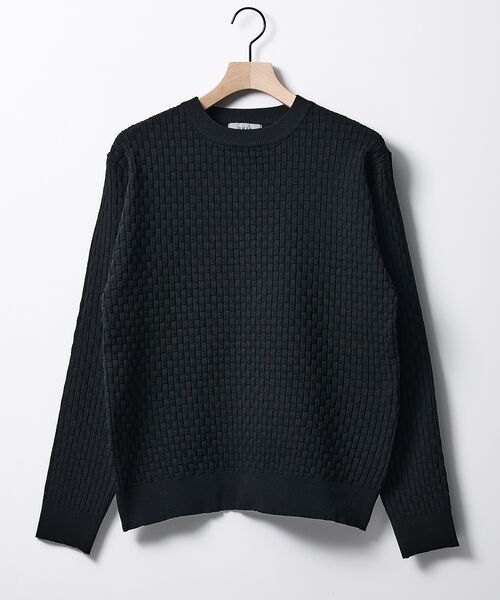 ABAHOUSE / アバハウス ニット・セーター | 【ハイストレッチ】ブロックチェック ジャガード クルーネックニット【予約】 | 詳細9