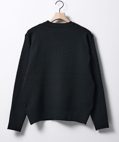 ABAHOUSE / アバハウス ニット・セーター | 【ハイストレッチ】ブロックチェック ジャガード クルーネックニット【予約】 | 詳細10