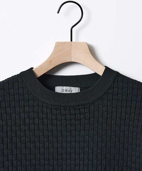 ABAHOUSE / アバハウス ニット・セーター | 【ハイストレッチ】ブロックチェック ジャガード クルーネックニット【予約】 | 詳細11