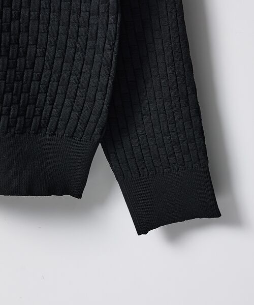 ABAHOUSE / アバハウス ニット・セーター | 【ハイストレッチ】ブロックチェック ジャガード クルーネックニット【予約】 | 詳細12