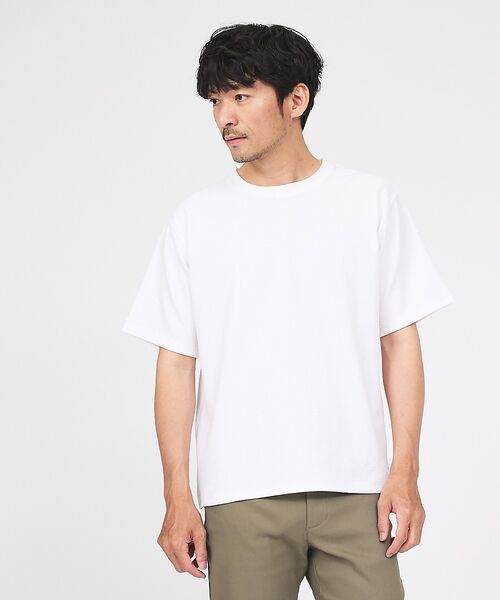 ABAHOUSE / アバハウス Tシャツ | ヘリンボーン ジャガード 半袖Tシャツ | 詳細7