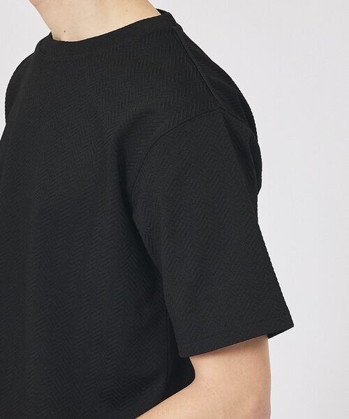 ABAHOUSE / アバハウス Tシャツ | ヘリンボーン ジャガード 半袖Tシャツ | 詳細17