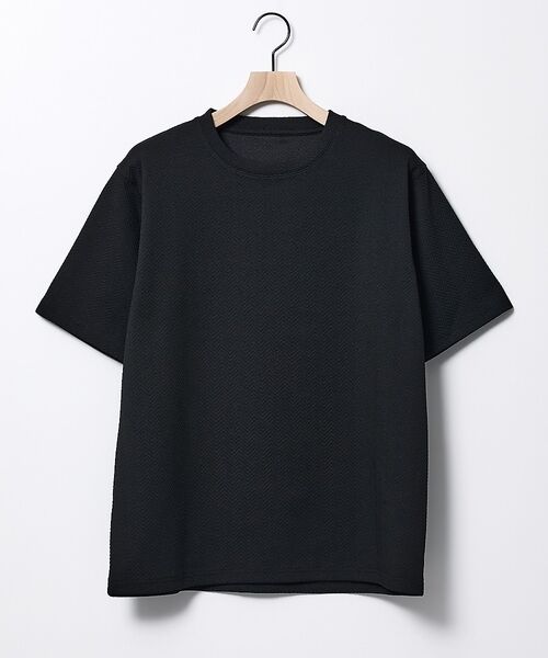 ABAHOUSE / アバハウス Tシャツ | ヘリンボーン ジャガード 半袖Tシャツ | 詳細20