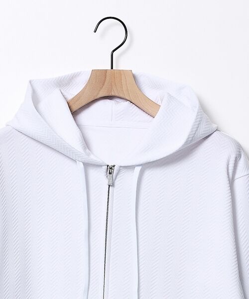 ABAHOUSE / アバハウス パーカー | ヘリンボーン ジャガード ジップパーカー【予約】 | 詳細2