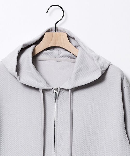 ABAHOUSE / アバハウス パーカー | ヘリンボーン ジャガード ジップパーカー【予約】 | 詳細4
