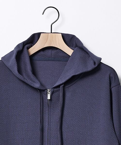 ABAHOUSE / アバハウス パーカー | ヘリンボーン ジャガード ジップパーカー【予約】 | 詳細6