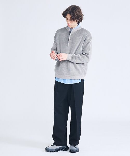 ABAHOUSE / アバハウス ニット・セーター | リブニット ヘンリーネック プルオーバー | 詳細18
