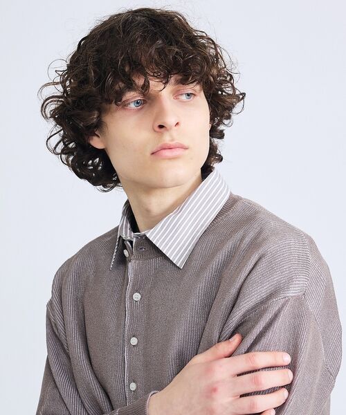 ABAHOUSE / アバハウス ニット・セーター | リブニット ヘンリーネック プルオーバー | 詳細29