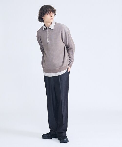 ABAHOUSE / アバハウス ニット・セーター | リブニット ヘンリーネック プルオーバー | 詳細30