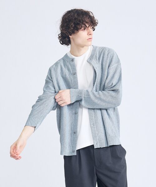 ABAHOUSE / アバハウス カーディガン・ボレロ | ドライタッチ ペーパーライク クルーネックカーディガン | 詳細10