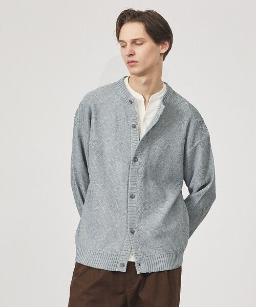 ABAHOUSE / アバハウス カーディガン・ボレロ | ドライタッチ ペーパーライク クルーネックカーディガン | 詳細15
