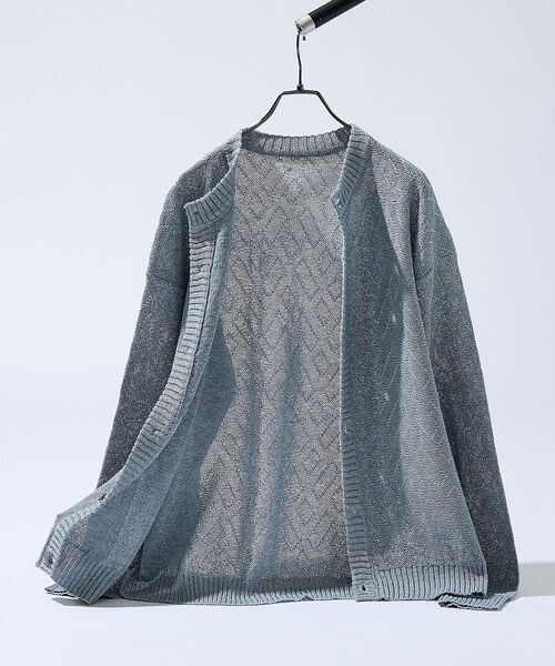 ABAHOUSE / アバハウス カーディガン・ボレロ | ドライタッチ ペーパーライク クルーネックカーディガン | 詳細8