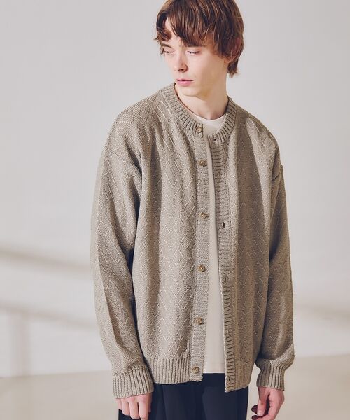 ABAHOUSE / アバハウス カーディガン・ボレロ | ドライタッチ ペーパーライク クルーネックカーディガン | 詳細27