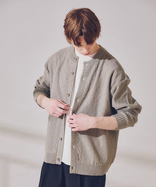 ABAHOUSE / アバハウス カーディガン・ボレロ | ドライタッチ ペーパーライク クルーネックカーディガン | 詳細28