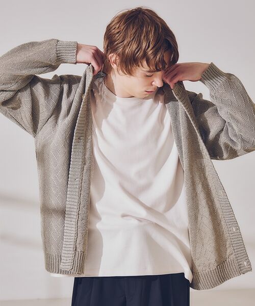 ABAHOUSE / アバハウス カーディガン・ボレロ | ドライタッチ ペーパーライク クルーネックカーディガン | 詳細29