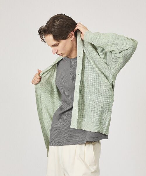 ABAHOUSE / アバハウス カーディガン・ボレロ | ハニカムメッシュ ニットポロカーディガン / ニットシャツ | 詳細10