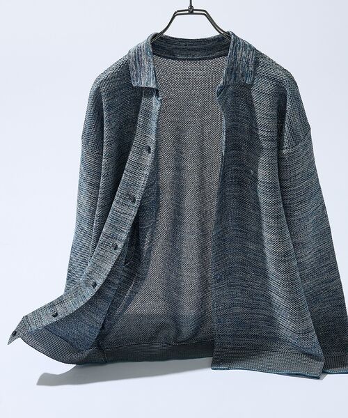 ABAHOUSE / アバハウス カーディガン・ボレロ | ハニカムメッシュ ニットポロカーディガン / ニットシャツ | 詳細15