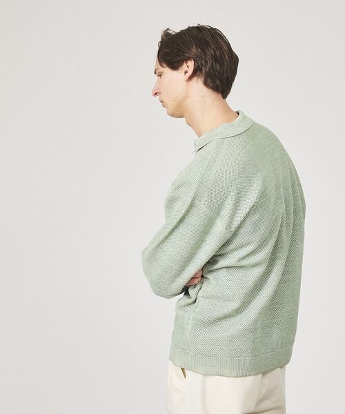 ABAHOUSE / アバハウス カーディガン・ボレロ | ハニカムメッシュ ニットポロカーディガン / ニットシャツ | 詳細9