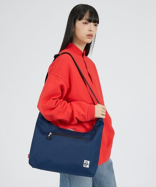 ABAHOUSE / アバハウス ショルダーバッグ | 【CHUMS / チャムス】Plain Shoulder Bag/ショルダーバッ（ネイビー）