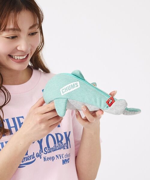 ABAHOUSE / アバハウス ポーチ | 【CHUMS / チャムス】Cetacea Zipper Pouch / シャチ（グリーン）