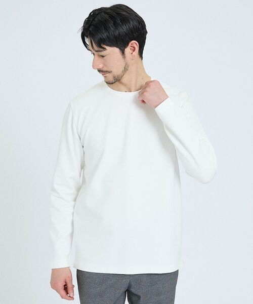 ABAHOUSE / アバハウス Tシャツ | 【SMART CLOSET】抗菌防臭 ポンチクルーネック 長袖Tシャツ | 詳細5