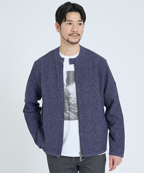 ABAHOUSE / アバハウス ブルゾン | ハイゲージニット ライダース | 詳細5