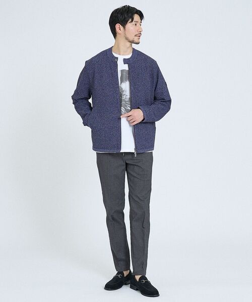 ABAHOUSE / アバハウス ブルゾン | ハイゲージニット ライダース | 詳細6