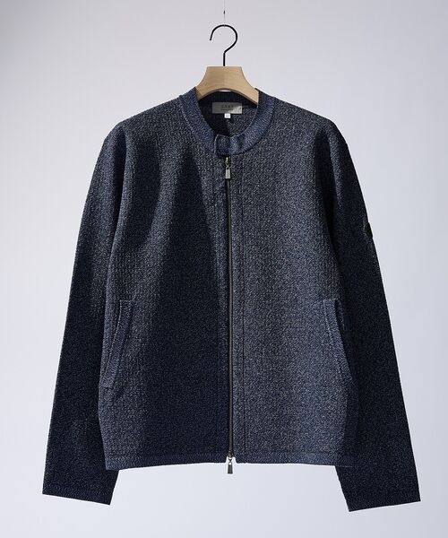 ABAHOUSE / アバハウス ブルゾン | ハイゲージニット ライダース | 詳細7