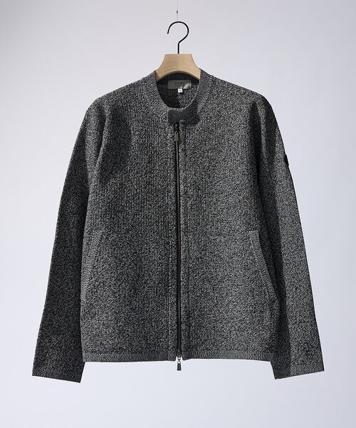 ABAHOUSE / アバハウス ブルゾン | ハイゲージニット ライダース | 詳細20