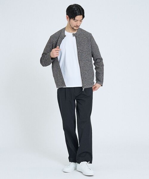 ABAHOUSE / アバハウス ブルゾン | ハイゲージニット ライダース | 詳細21