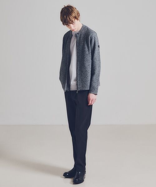 ABAHOUSE / アバハウス ブルゾン | ハイゲージニット ライダース | 詳細24