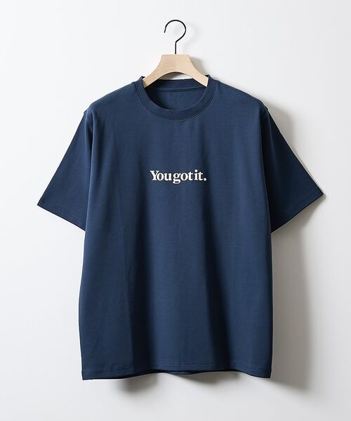 ABAHOUSE / アバハウス Tシャツ | 【YOU GOT IT.】ベアポンチ ロゴ 半袖Tシャツ【予約】（ブルー）