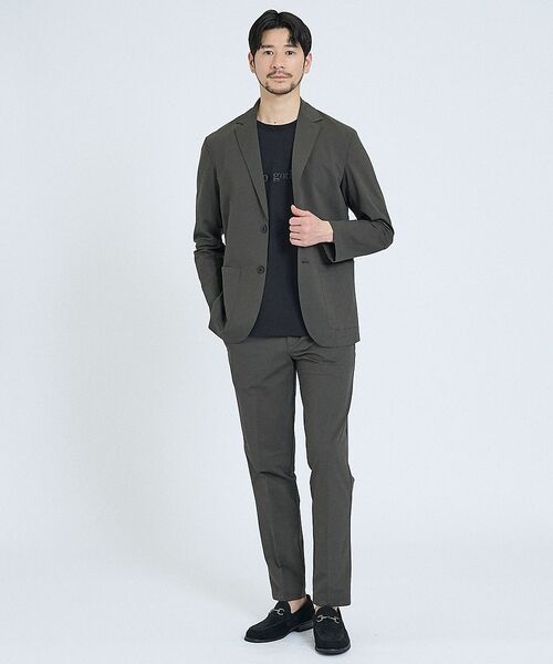ABAHOUSE / アバハウス テーラードジャケット | 【SMART CLOSET / 上下2点セット】接触冷感 カットメッシュ セット（ダークブラウン）