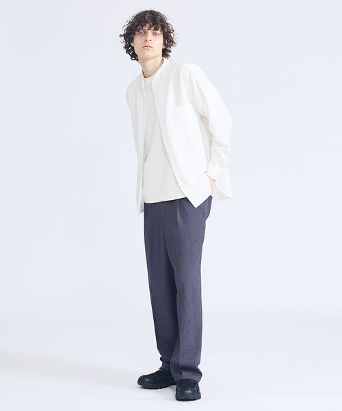 ABAHOUSE / アバハウス シャツ・ブラウス | デニムライク シャンブレー カラーレスシャツ / バンドカラーシャツ / 変形襟 | 詳細7